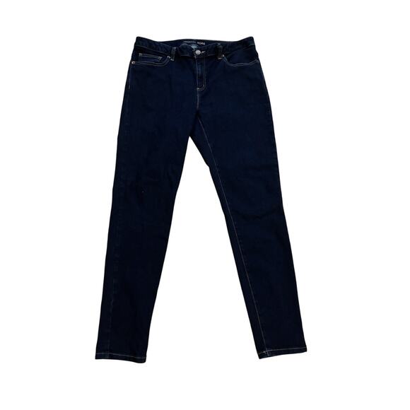 Michael Kors Izzy Women's Blue Dark Wash Denim Skinny Leg Jeans Size 10 - Picture 1 of 4